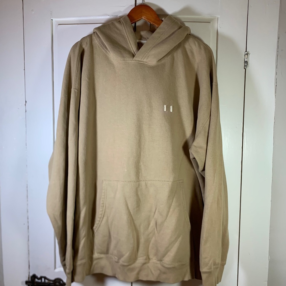 Province of Canada Mens Tan Sand Heavyweight Fleece Pullover Hoodie Made Canada